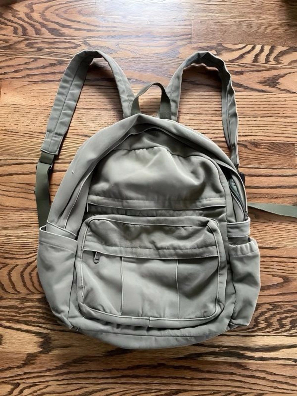 Olive Green Casual Canvas Backpack for Men